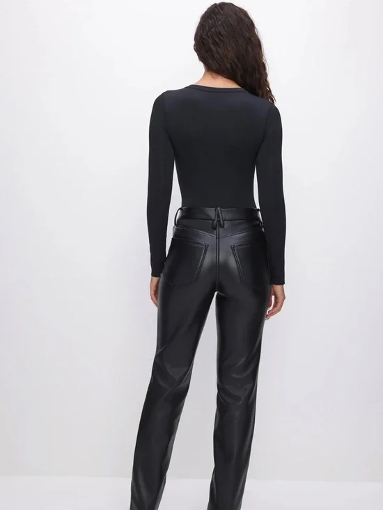 Good American Black Faux Leather Pants - Picture 5 of 5